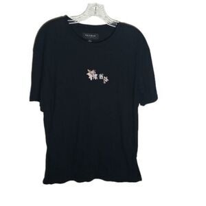 Pacsun Women's short sleeve black tee round neck relaxed fit‎ tee shirt